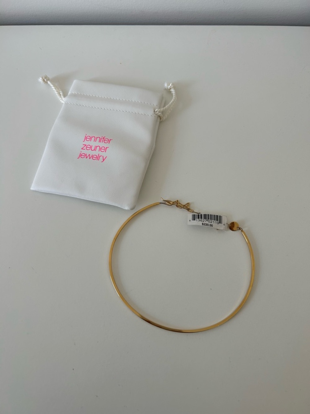 Jennifer Zeuner Gold Minimalist Choker Necklace